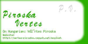 piroska vertes business card